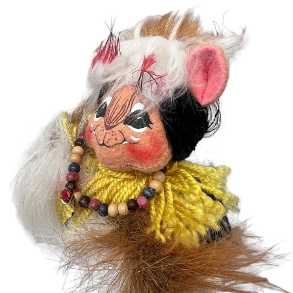 NWOT ANNALEE Native American Indian Boy 7" Mouse With Beaded Necklace 2004 - Picture 5 of 16